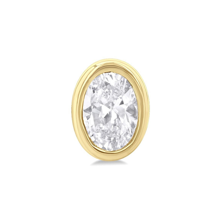 14K Yellow Gold 0.20ct Bezel Petite Oval Diamond Stud Earrings. Bichsel Jewelry in Sedalia, MO. Shop styles online or in-store today!