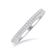 14K White Gold 0.20ct Stackable Double Row Round Diamond Ring. Bichsel Jewelry in Sedalia, MO. Shop wedding bands & diamond rings online or in-store today!