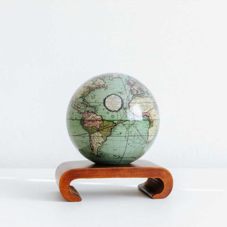 6" Antique Terrestrial Green MOVA Globe with Acrylic Base. 1790 World Map. Powered by Solar Ambient Light & Magnets. No cords or batteries needed. Shop online or in-store today! Bichsel Jewelry | Sedalia, MO