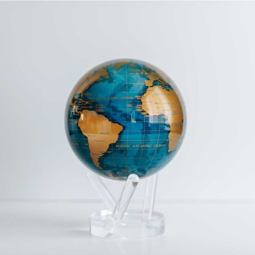 Mova Globe 6 inch Earth Satellite View Globe that rotates freely