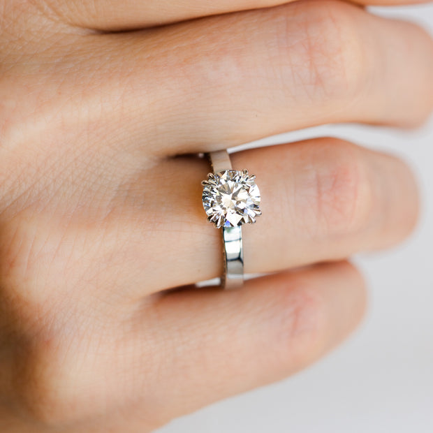 14K White Gold Round 2ct Solitaire Lab Grown Diamond Engagement Ring with 0.48ct Hidden Halo & Hidden Diamond Shank on Both Sides. Bichsel Jewelry in Sedalia, MO. Shop online or in-store!