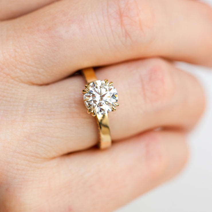 14K Yellow Gold Round 2.05ct Solitaire Lab Grown Diamond Engagement Ring with 0.50ct Hidden Halo & Hidden Diamond Shank on Both Sides. Bichsel Jewelry in Sedalia, MO. Shop online or in-store!