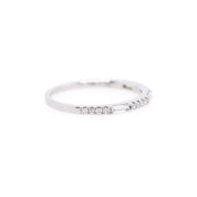 14K White Gold  0.28ct Stackable Round & Baguette Diamond Band. Bichsel Jewelry in Sedalia, MO. Shop wedding bands & stackable rings online or in-store!