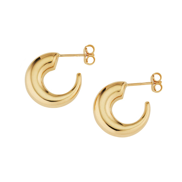 14K Yellow Gold Chunky Graduated Open Tube Hoop Earrings. Bichsel Jewelry in Sedalia, MO. Shop gold earrings online or in-store today!