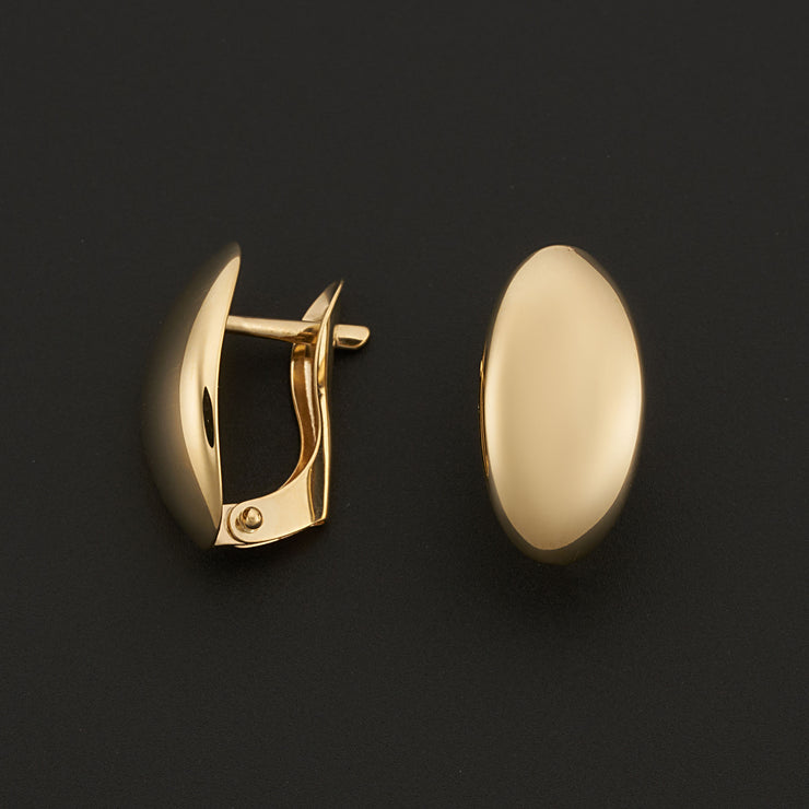 14K Yellow Gold Classic Vintage-Inspired Oval Button Omega Back Earrings. Bichsel Jewelry in Sedalia, MO. Shop online or in-store today!