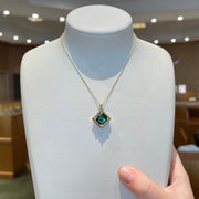 14K Yellow Gold 10x10mm 4.35ct Square Green Tourmaline Pendant, 20". Bichsel Jewelry in Sedalia, MO. Shop gemstone jewelry online or in-store today!