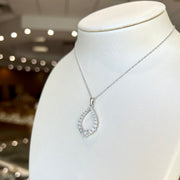 14K White Gold 1.25ct Graduated Pear Shape Lab Grown Diamond Drop Pendant. Bichsel Jewelry in Sedalia, MO. Shop online or in-store today!