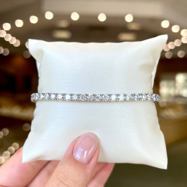 14K White Gold 8.12ct Round Lab Grown Diamond Tennis Bracelet. Bichsel Jewelry in Sedalia, MO. Shop diamond styles online or in-store today!