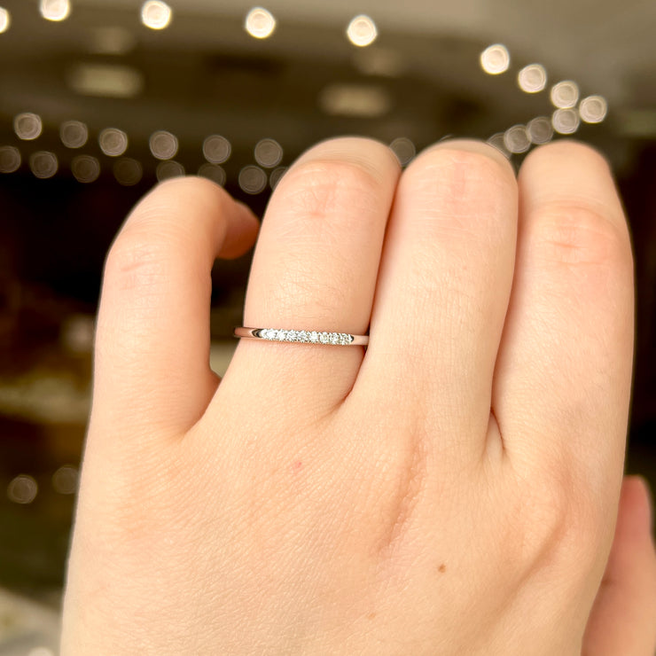 14K White Gold 0.08ct Round Diamond Row Ring. Bichsel Jewelry in Sedalia, MO. Shop wedding bands and stackable rings online or in-store!