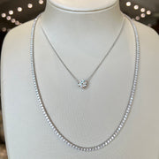 14K White Gold 0.75ct or 1.52ct F VS2 Round Lab Grown Diamond Solitaire Necklace. Bichsel Jewelry in Sedalia, MO. Shop diamond styles online or in-store today!