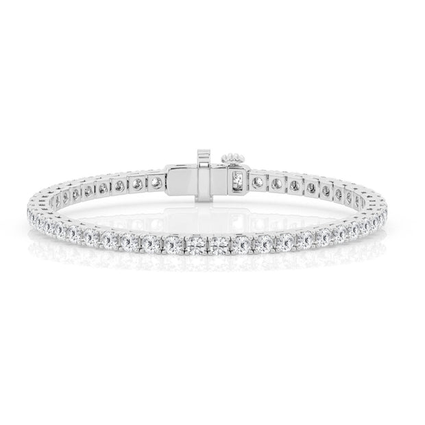 14K White Gold 4.10ct Round Lab Grown Diamond Tennis Bracelet. Bichsel Jewelry in Sedalia, MO. Shop diamond styles online or in-store today!