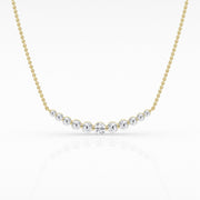 14K Yellow Gold 1.00ct Graduated Single Prong Lab Grown Diamond Necklace. Bichsel Jewelry in Sedalia, MO. Shop diamond jewelry online or in-store today!