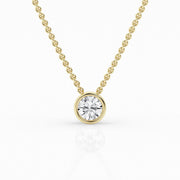 14K Yellow Gold 0.50ct Round Lab Grown Diamond Bezel Solitaire Pendant. Bichsel Jewelry in Sedalia, MO. Shop diamond jewelry online or in-store!
