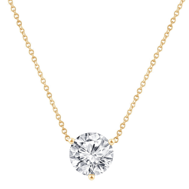 14K Yellow Gold 1.00ct Round Lab Grown Diamond Solitaire Pendant. Bichsel Jewelry in Sedalia, MO. Shop diamond styles online or in-store today!