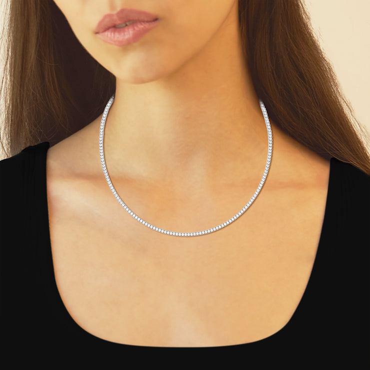 7ct Lab Grown Diamond Tennis Necklace