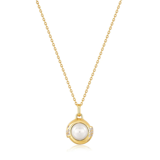 Ania Haie Gold Vintage-Inspired Pearl Sphere Pendant. 925 Sterling Silver with 14K Yellow Gold Plating. Bichsel Jewelry at Sedalia, MO. Shop online or in-store today!