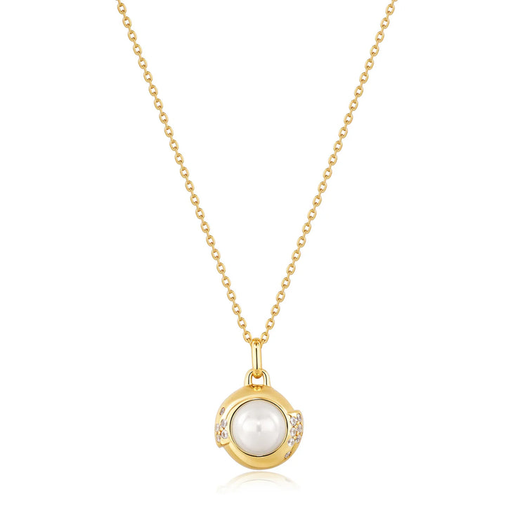 Ania Haie Gold Vintage-Inspired Pearl Sphere Pendant. 925 Sterling Silver with 14K Yellow Gold Plating. Bichsel Jewelry at Sedalia, MO. Shop online or in-store today!