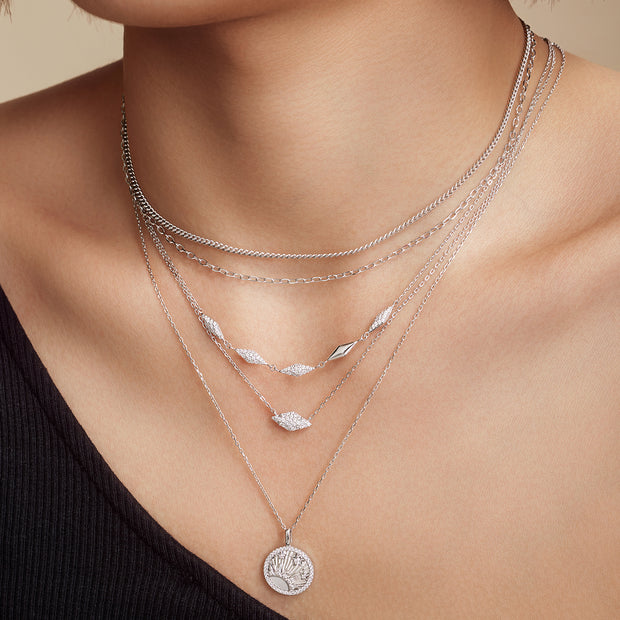 Ania Haie Mother of Pearl Sun Stars Necklace, Sterling Silver with Cubic Zirconia. Bichsel Jewelry in Sedalia, MO. Shop online or in-store!