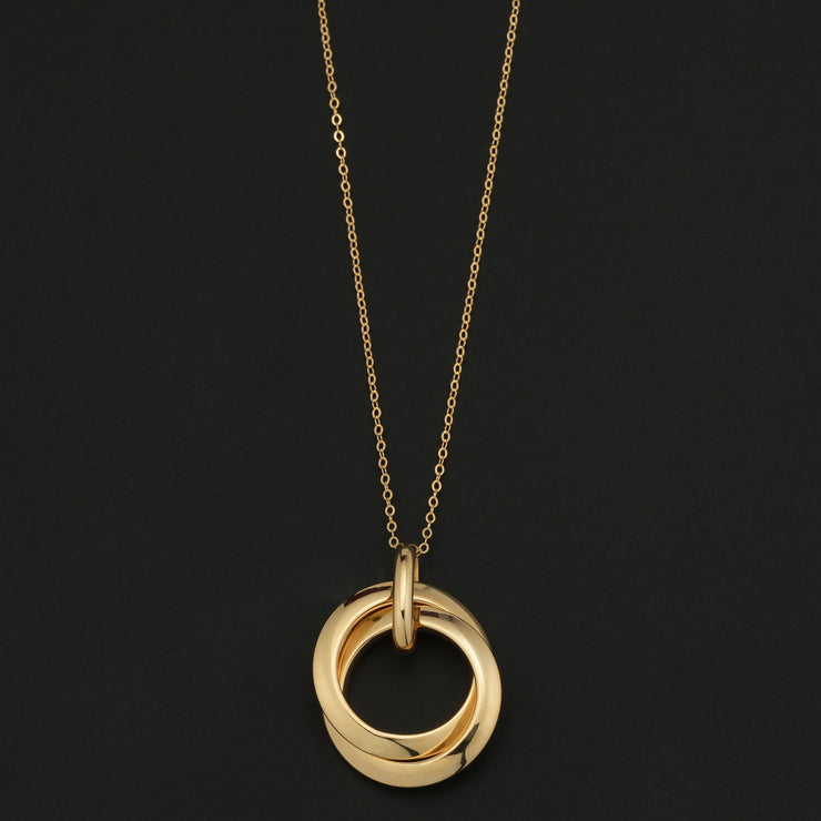 Gold Interlinked Circles Pendant