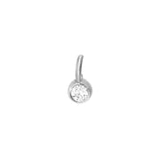 14K Yellow/White Gold Petite Diamond Bezel Dangle Charm for Permanent Bracelets. Book your permanent jewelry appointment to get it welded on to the gold chain of your choice! Bichsel Jewelry in Sedalia, MO.