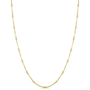 14K Yellow Gold 18" Faceted Rolo Bar Station Chain Necklace. Bichsel Jewelry in Sedalia, MO. Shop gold chains online or in-store today!