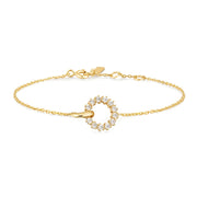 Ania Haie Interlinked Circles Pavé Bracelet. 14K Yellow Gold plated on 925 Sterling Silver with CZ stones. Bichsel Jewelry in Sedalia, MO. Shop online or in-store today!