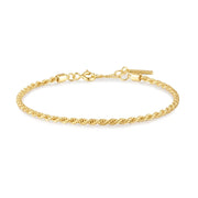 Ania Haie Gold Rope Twist Chain Bracelet, 14K Yellow Gold plated on 925 Sterling Silver 6.5" + 0.8" extender. Bichsel Jewelry in Sedalia, MO. Shop online or in-store!