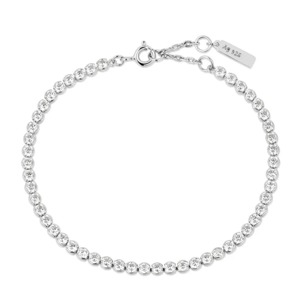 Ania Haie Sterling Silver & Cubic Zirconia Bezel Set Tennis Bracelet, 6.5" + 0.8". Bichsel Jewelry in Sedalia, MO. Shop online or in-store today!