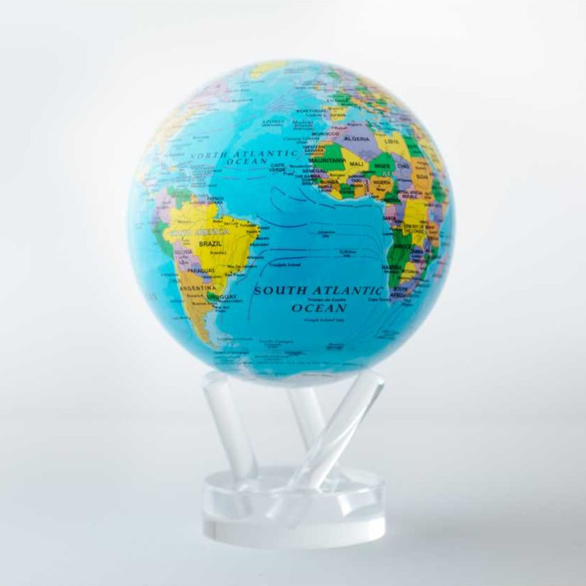 MOVA Globe 4.5 Political Map Blue