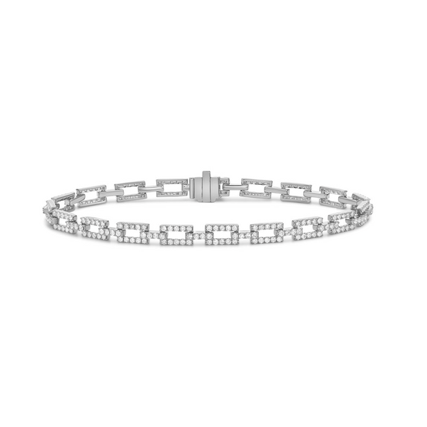 14K White Gold 2.00ct Square Diamond Link Bracelet, 7.25". Bichsel Jewelry in Sedalia, MO. Shop diamond jewelry styles online or in-store today!