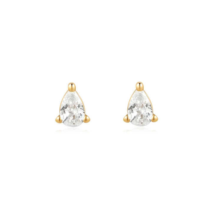 Ania Haie Gold Pear Sparkle Studs