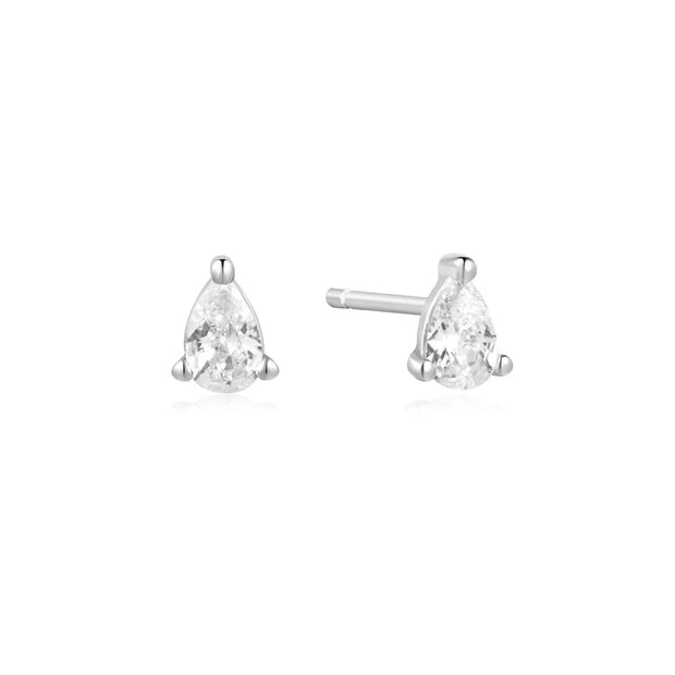 Ania Haie Pear Sparkle Stud Earrings. 925 Sterling Silver with CZ Stones. Shop online or in-store today!