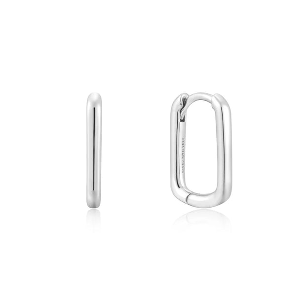 14mm x 1.7mm Sterling Silver Oval Huggie Hoop Earrings. Bichsel Jewelry in Sedalia, MO. Shop online or in-store!