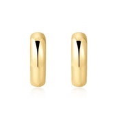 8.5mm x 3.5mm Gold Dome Huggie Hoop Earrings, 14K Yellow Gold plated on 925 Sterling Silver. Bichsel Jewelry in Sedalia, MO. Shop online or in-store!