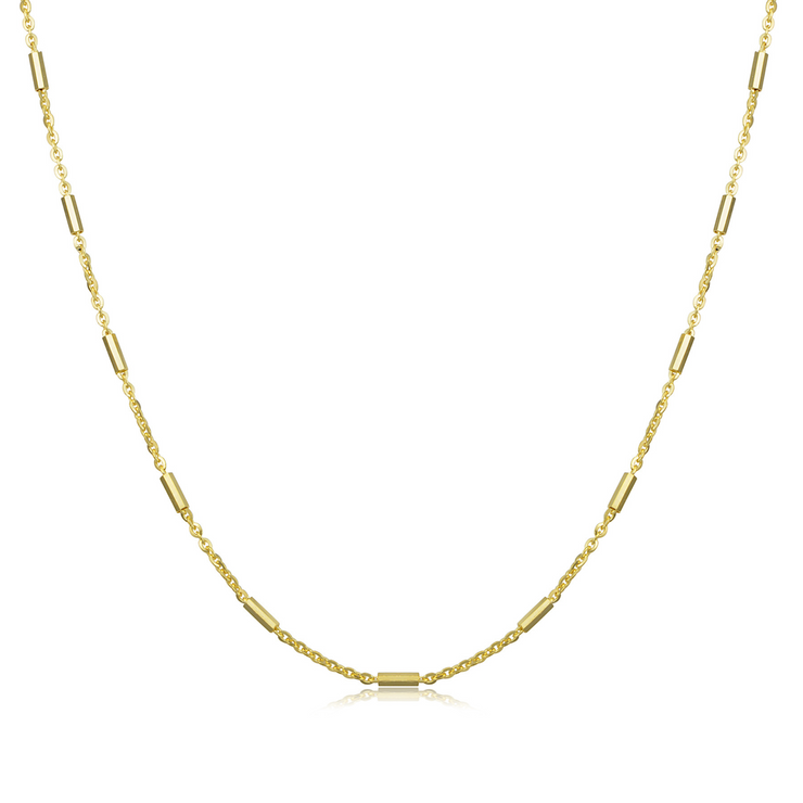 14K Yellow Gold 18" Faceted Rolo Bar Station Chain Necklace. Bichsel Jewelry in Sedalia, MO. Shop gold chains online or in-store today!