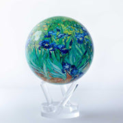 4.5" Van Gogh's Irises Painting Spinning MOVA Globe with Acrylic Base. Powered by Ambient Light & Magnets. No cords or batteries needed. Shop online or in-store today!