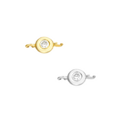 Yellow/White Gold Horizontal Diamond Bezel Charms for Permanent Bracelets. Book your permanent jewelry appointment to get it welded on to the gold chain of your choice! Bichsel Jewelry in Sedalia, MO.