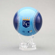 Officially Licensed MLB® Kansas City Royals™ Baseball 4.5" Spinning MOVA Globe with Acrylic Base. Powered by Ambient Light & Magnets. No cords or batteries needed. Shop online or in-store today!