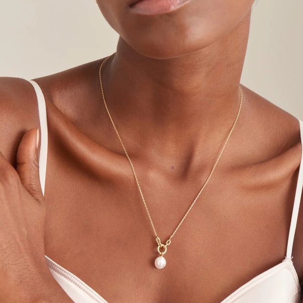 Ania Haie Gold Pearl Link Pendant. 925 Sterling Silver with 14K Yellow Gold Plating. Bichsel Jewelry at Sedalia, MO. Shop online or in-store today!
