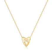 Ania Haie Gold Heart Pavé Necklace. 14K Yellow Gold plated on 925 Sterling Silver with CZ stones. Bichsel Jewelry in Sedalia, MO. Shop online or in-store today!