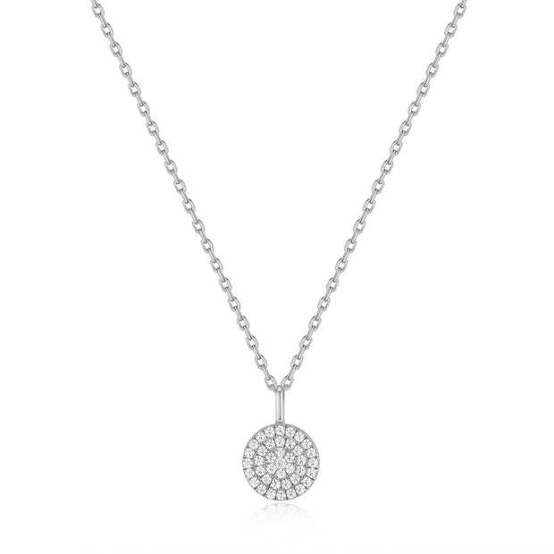925 Sterling Silver Glam Disc Pendant with CZ Stones. Bichsel Jewelry in Sedalia, MO. Shop online or visit us in-store to find the perfect style today.